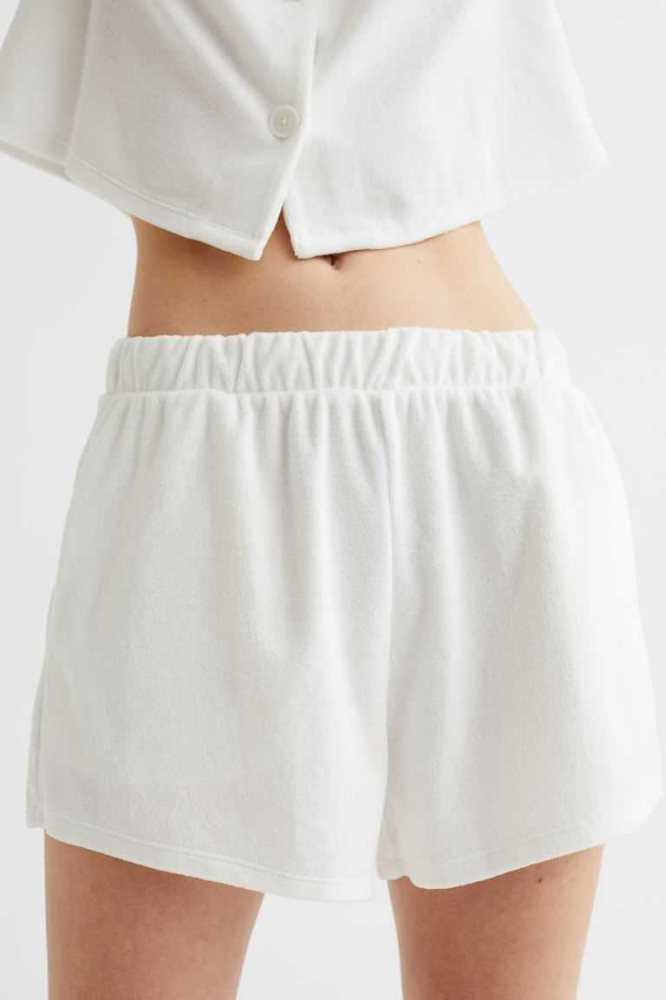 Bermudas H&M Terry Mujer Blancos | 728605MSF