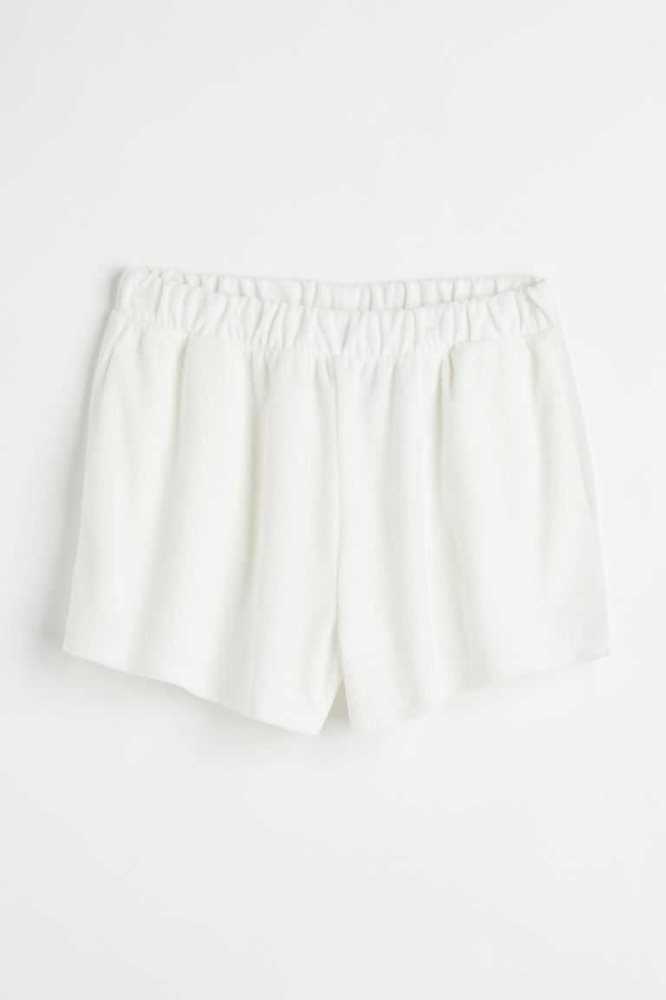 Bermudas H&M Terry Mujer Blancos | 728605MSF