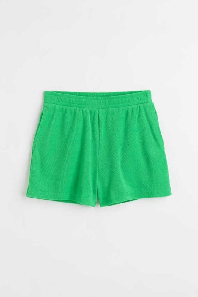 Bermudas H&M Terry Mujer Grises Oscuro | 536981RBY