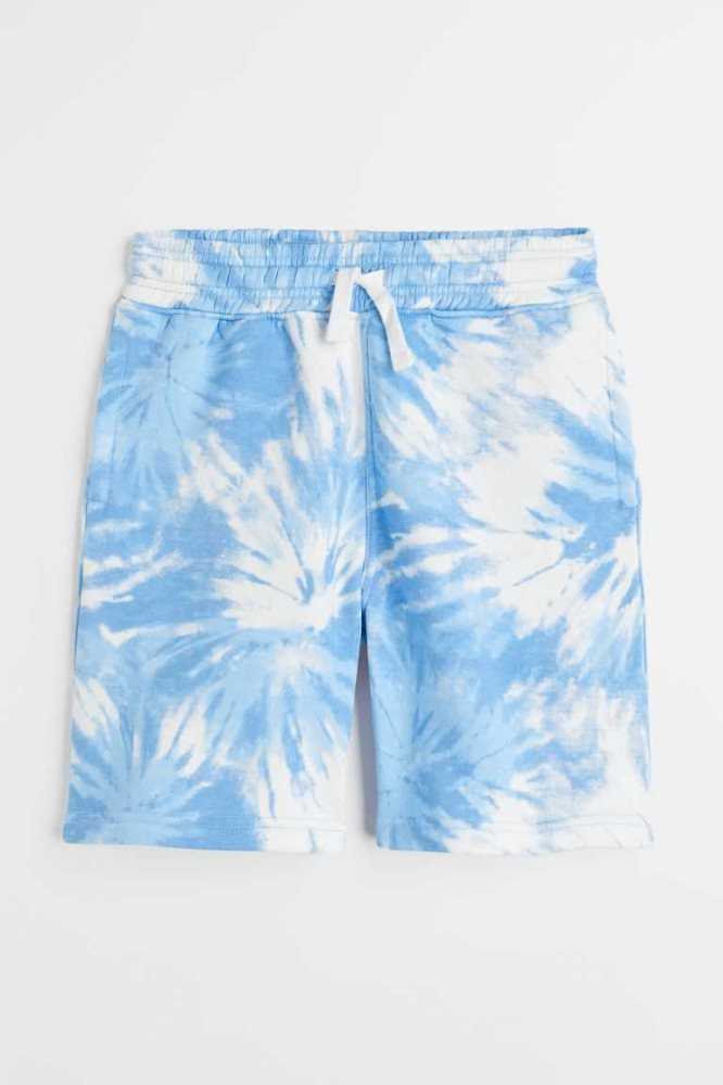 Bermudas H&M Tie-dye-patterned Niños Azules Claro | 132609DAC