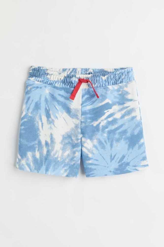 Bermudas H&M Tie-dye-patterned Niños Azules Claro | 659347CAB