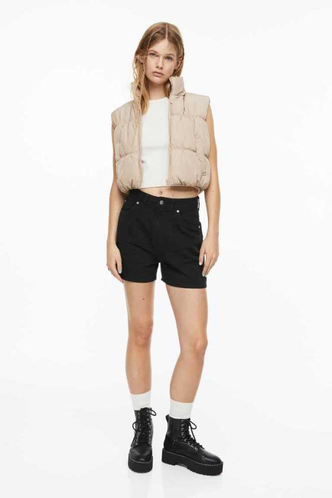 Bermudas H&M Twill Mujer Creme | 968734ZIF