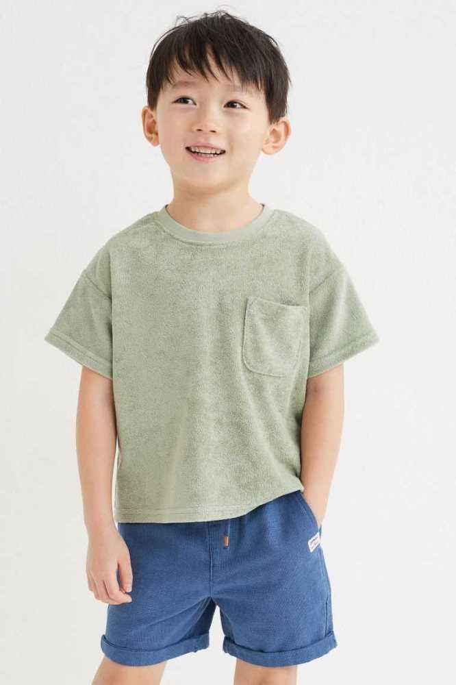 Bermudas H&M Twill Niños Turquesa Claro | 872104PJB