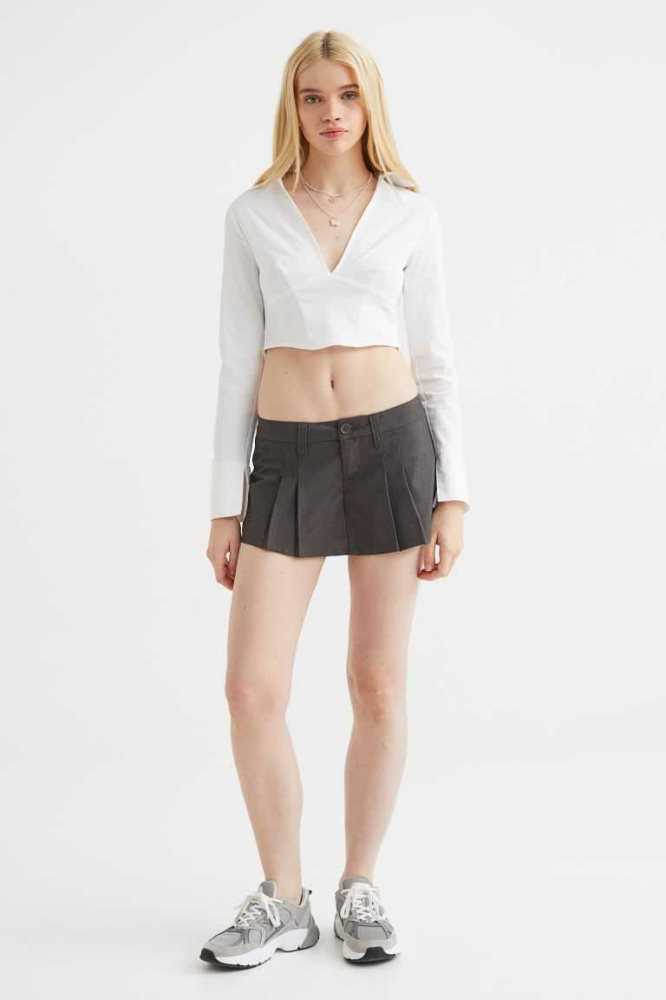 Bermudas H&M Twill Skort Mujer Beige | 147203LCN