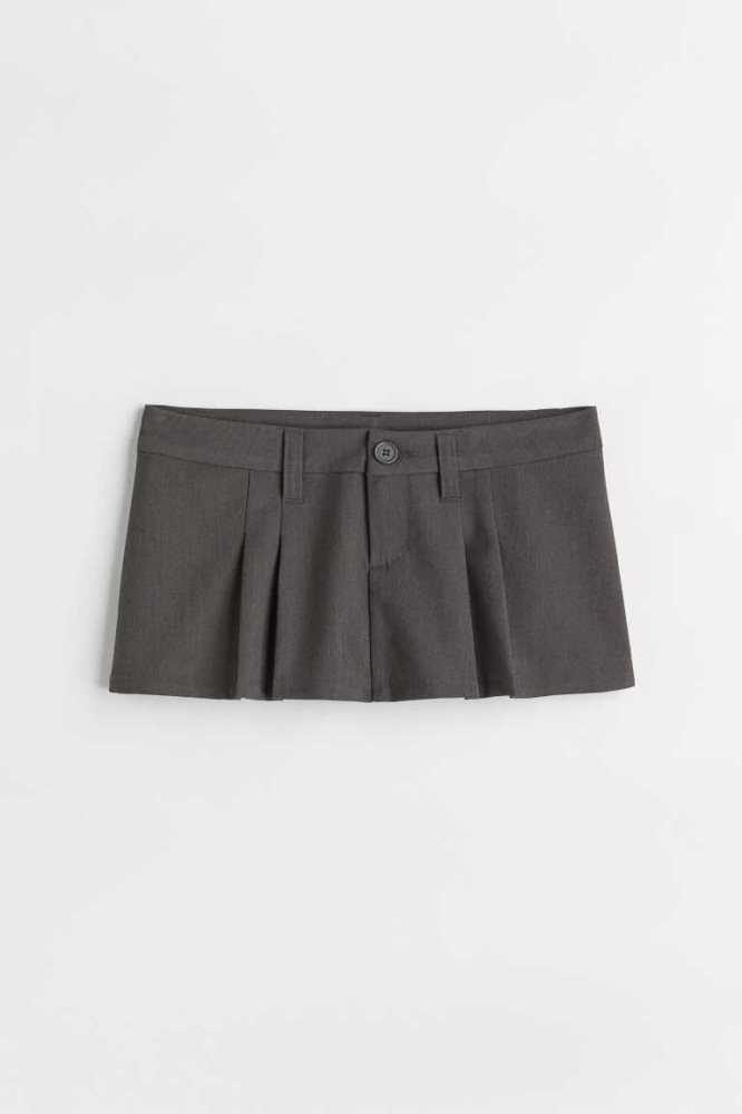 Bermudas H&M Twill Skort Mujer Grises Oscuro | 381594ZGM