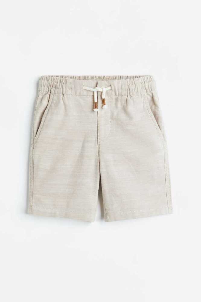 Bermudas H&M Woven Niños Beige Claro | 632547LJF