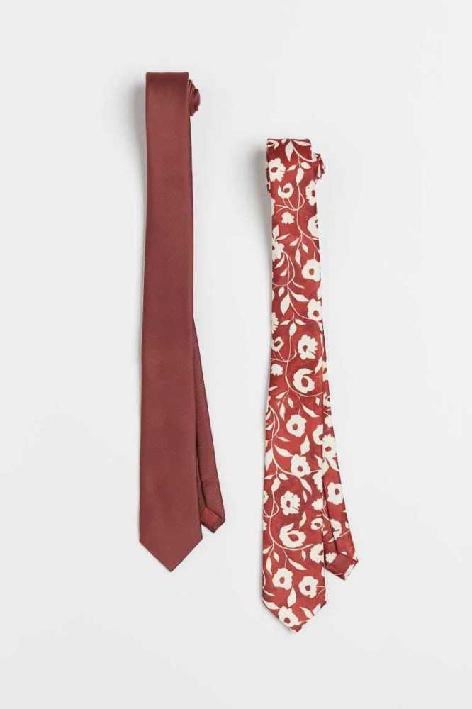 Blazers H&M 2-pack Satin Ties Hombre Marrom Turquesa | 459120VFZ