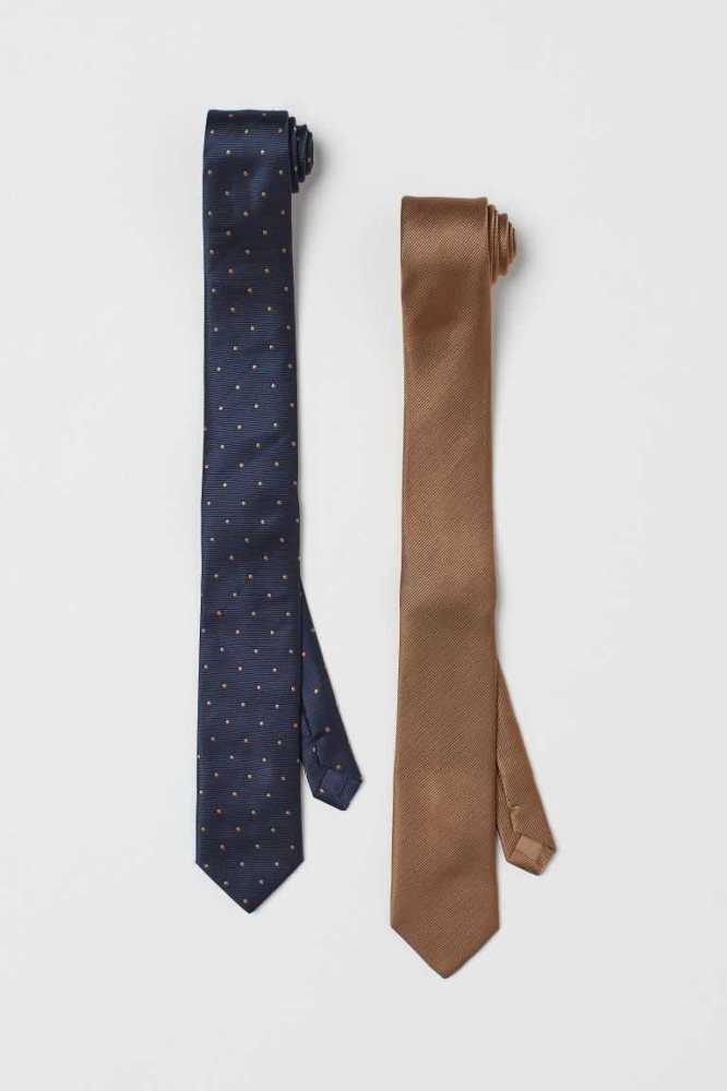 Blazers H&M 2-pack Ties Hombre Negros | 230541KEU