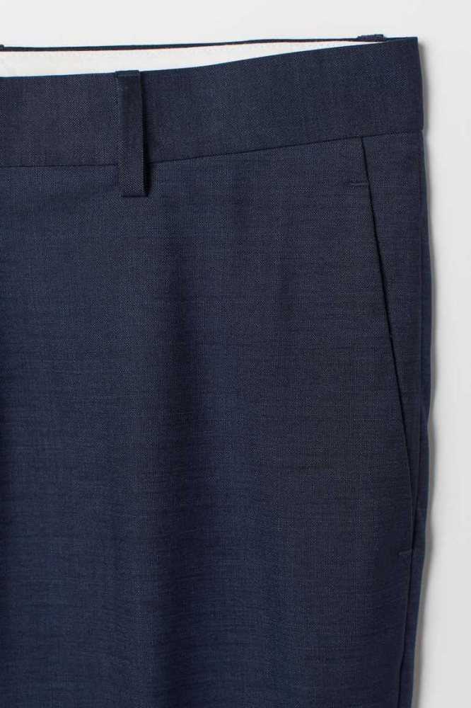 Blazers H&M Flaco Fit Suit Pants Hombre Azules Oscuro | 083169CWT