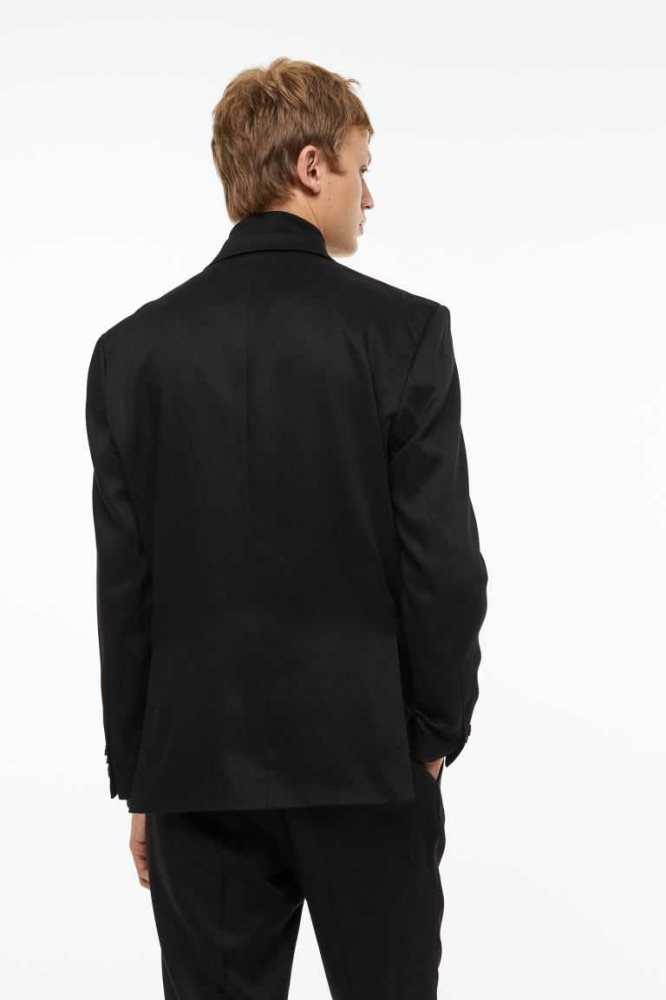 Blazers H&M Regular Fit Double-breasted Jacket Hombre Negros | 603582PTD