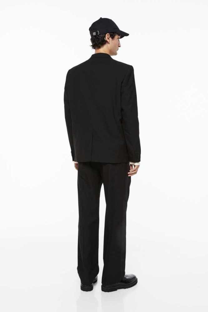 Blazers H&M Relaxed Fit Tuxedo Pants Hombre Negros | 023948UIJ