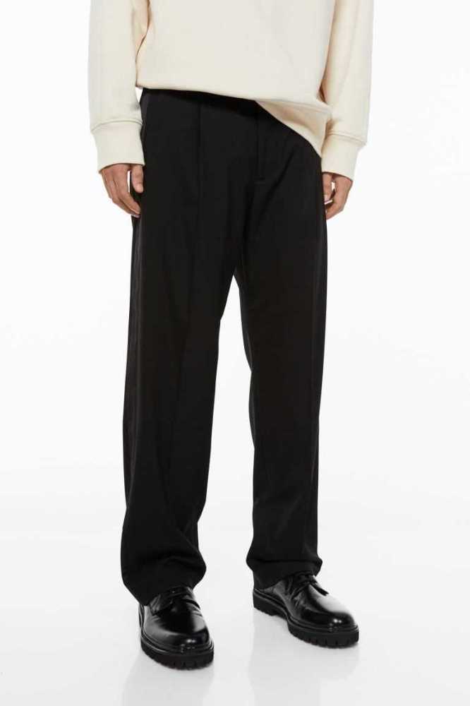 Blazers H&M Relaxed Fit Tuxedo Pants Hombre Negros | 023948UIJ