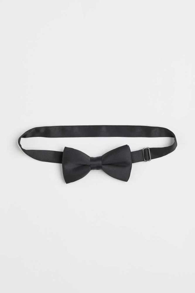 Blazers H&M Satin Bow Tie Hombre Negros | 764832WJT