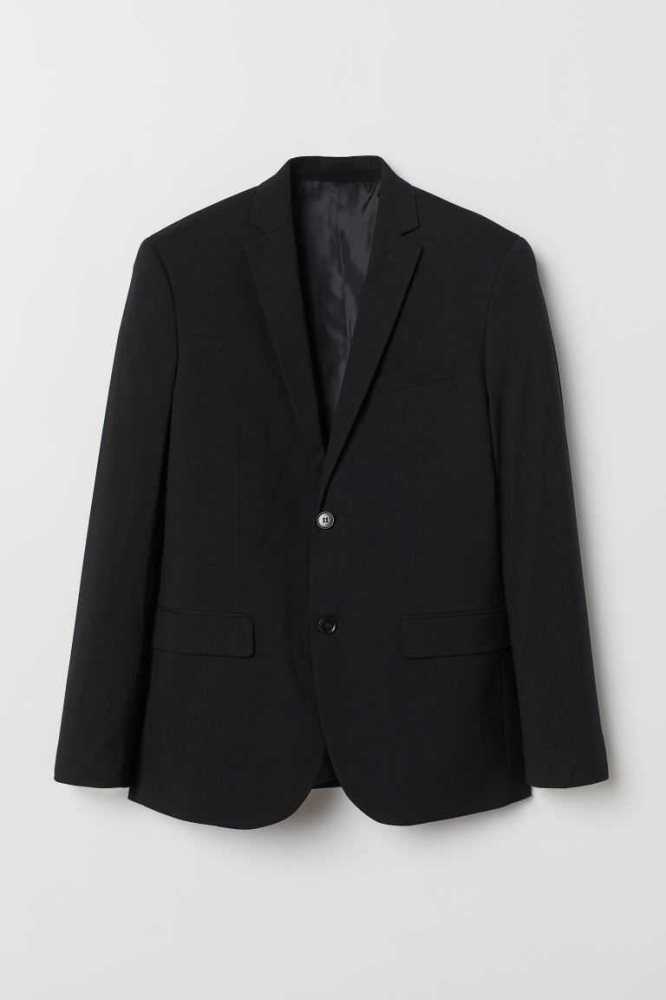 Blazers H&M Slim Fit Blazer Hombre Grises Oscuro | 103289QKN