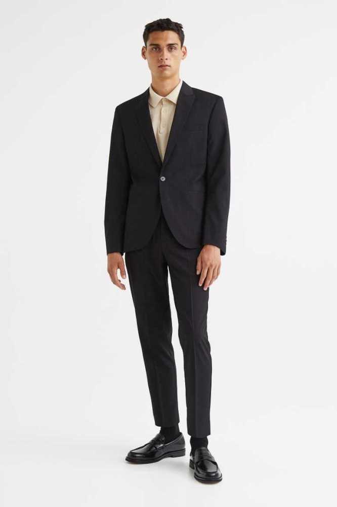 Blazers H&M Slim Fit Jacket Hombre Negros | 197062REN