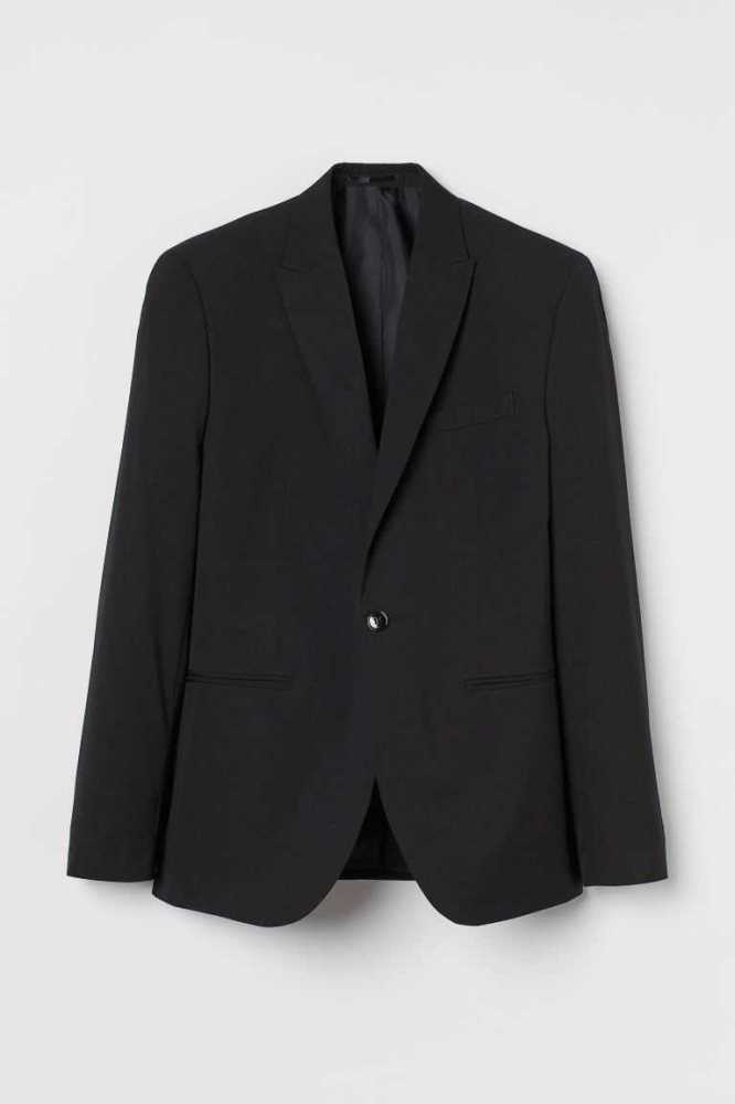 Blazers H&M Slim Fit Jacket Hombre Negros | 197062REN