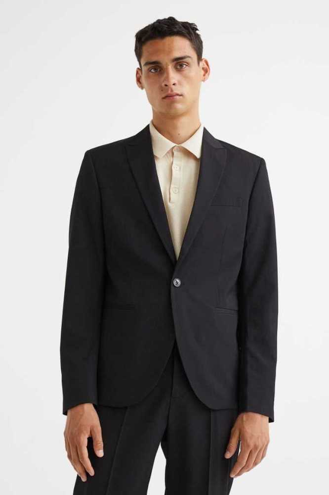 Blazers H&M Slim Fit Jacket Hombre Negros | 197062REN