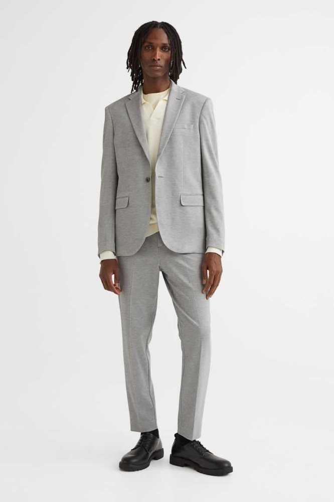 Blazers H&M Slim Fit Jersey Suit Pants Hombre Grises | 571490LAU