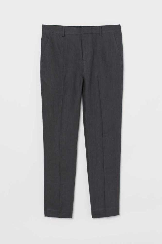 Blazers H&M Slim Fit Linen Suit Pants Hombre Beige | 014678UTB