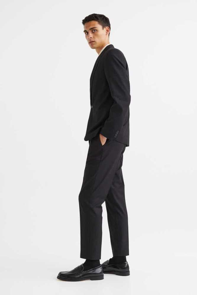 Blazers H&M Slim Fit Suit Pants Hombre Negros | 520837HAZ