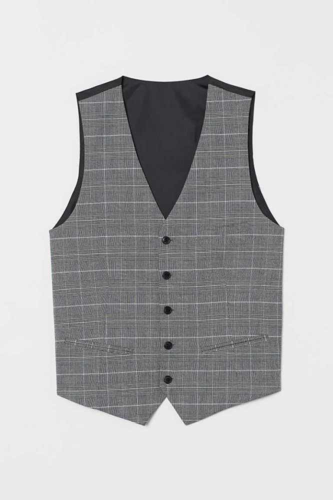 Blazers H&M Slim Fit Suit Vest Hombre Azules Oscuro | 158974EPH