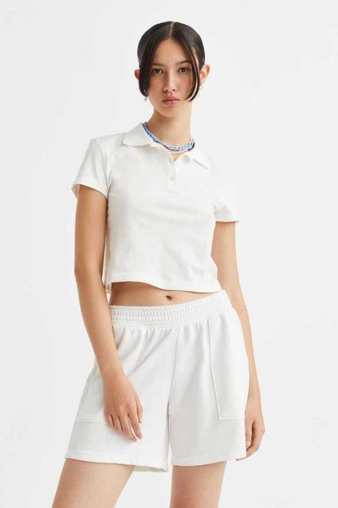 Blusas H&M Algodon Polo Shirt Mujer Morados Claro | 581264NZS