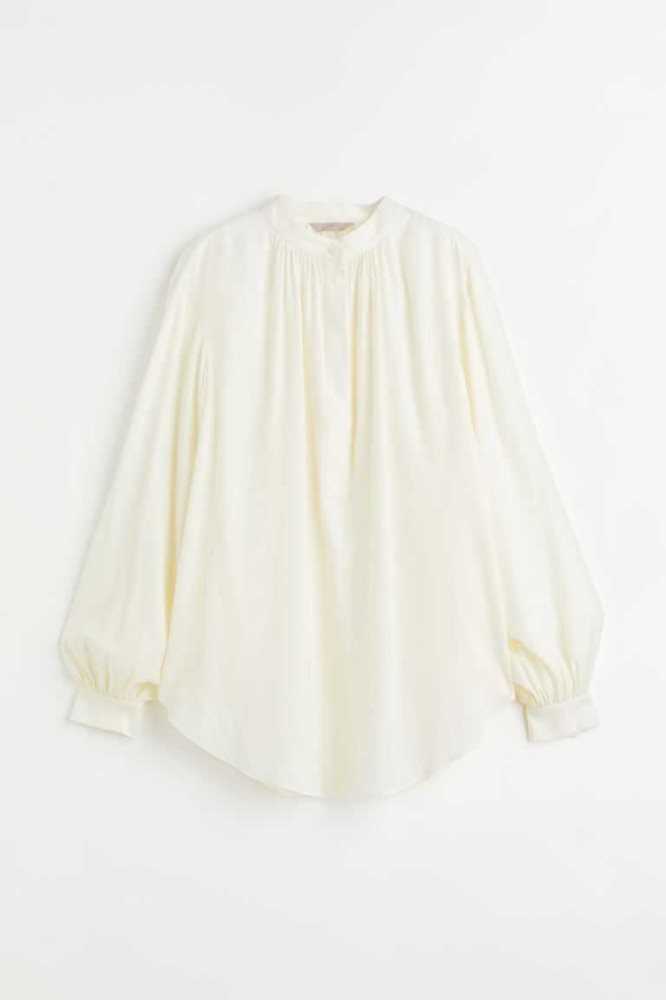 Blusas H&M Balloon-sleeved Mujer Creme | 683120RQB