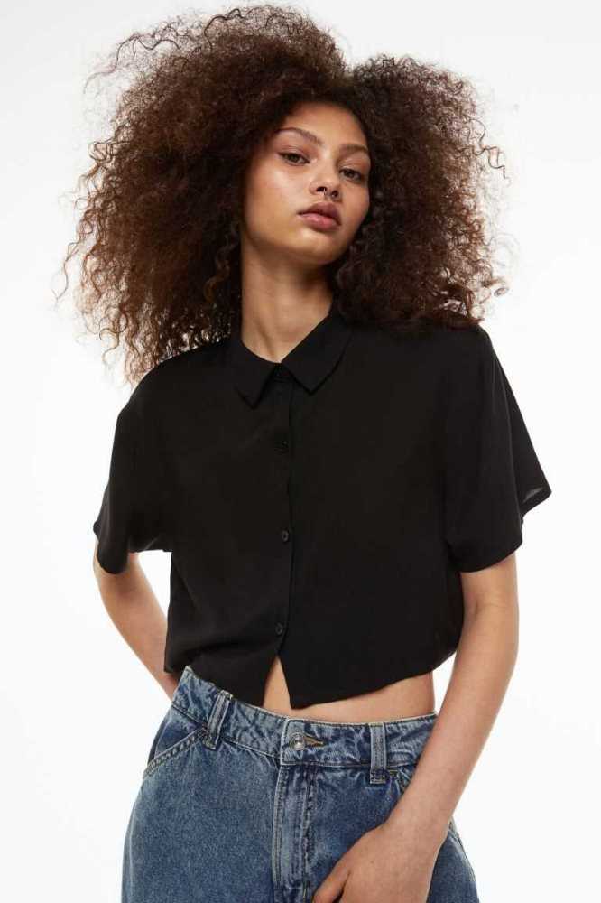 Blusas H&M Boxy-style shirt Mujer Blancos | 936754XVS