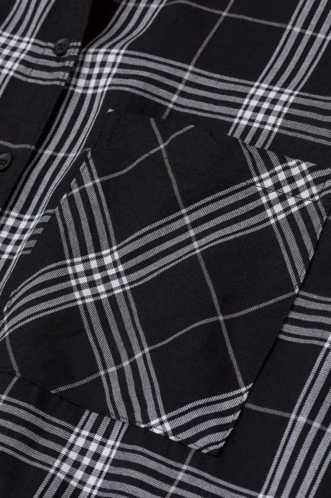 Blusas H&M Plaid Shirt Mujer Negros Blancos | 367482OSZ