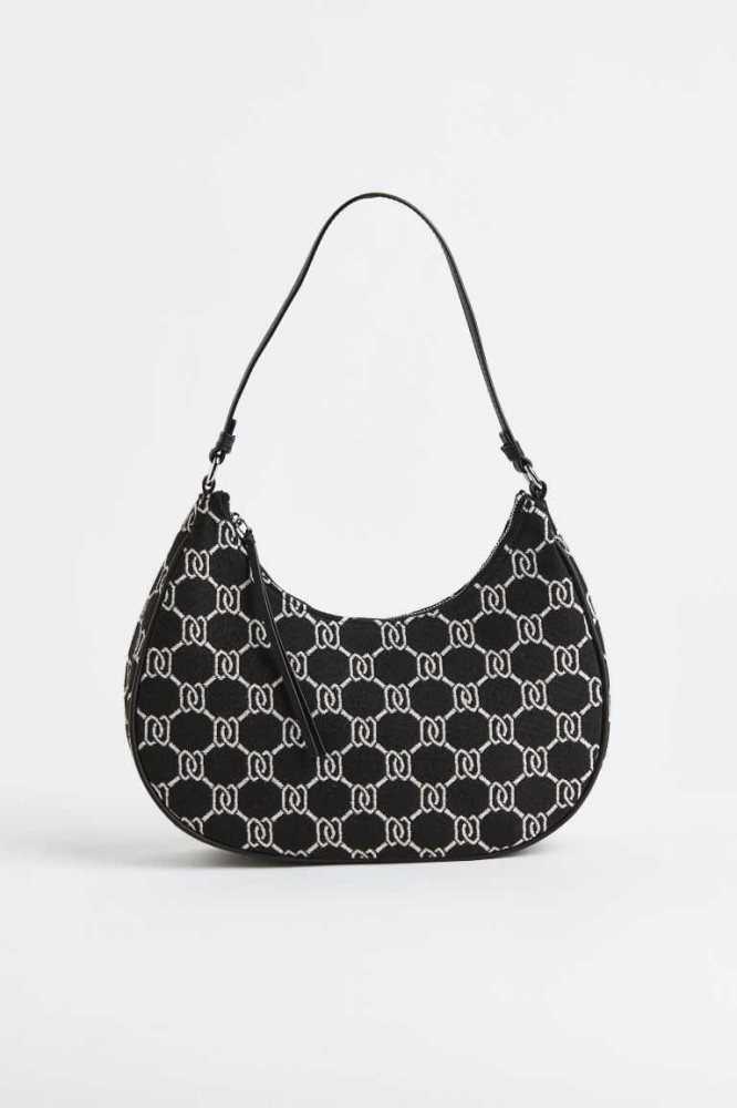 Bolsas H&M Jacquard-weave Shoulder Mujer Negros | 960375RCH