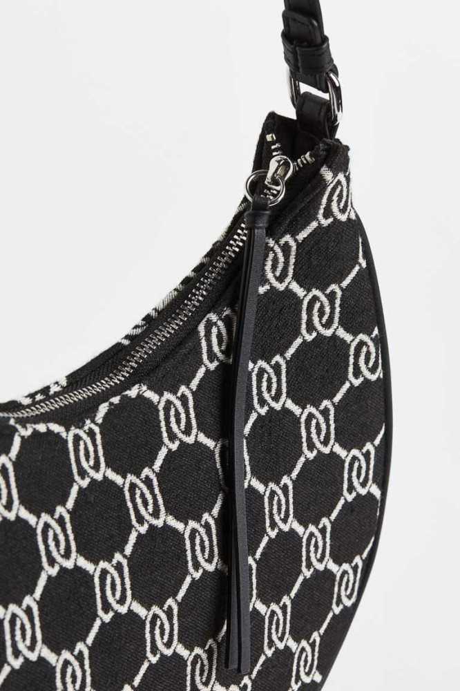 Bolsas H&M Jacquard-weave Shoulder Mujer Negros | 960375RCH