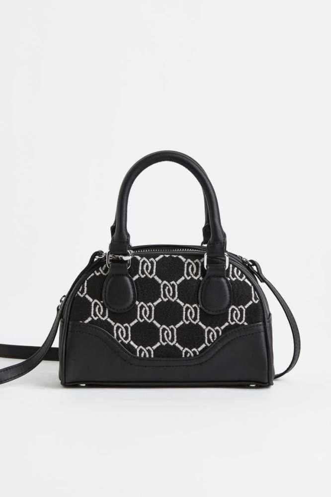 Bolsas H&M Mini Jacquard-weave Bowling Mujer Negros | 954618QZO