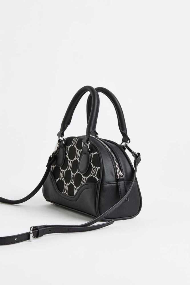 Bolsas H&M Mini Jacquard-weave Bowling Mujer Negros | 954618QZO