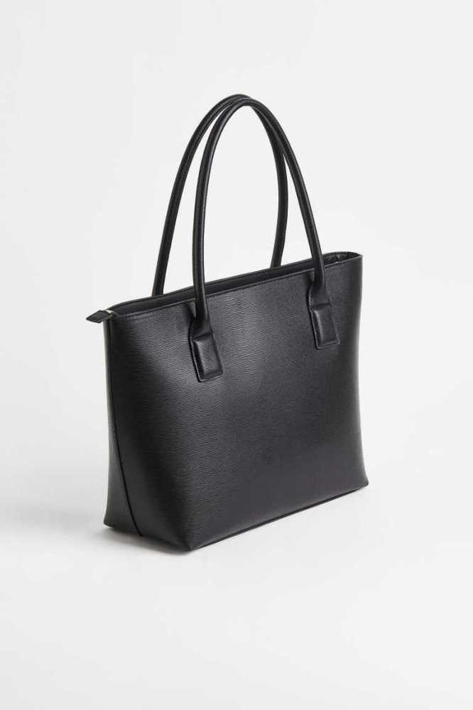 Bolsas H&M Shopper Mujer Negros | 203685NHW