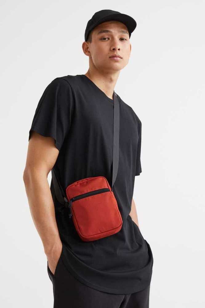 Bolsas H&M Small Shoulder Hombre Rojos Marrom | 674912KCO