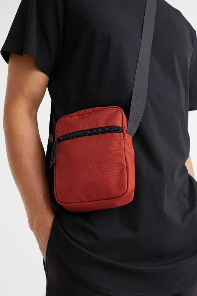 Bolsas H&M Small Shoulder Hombre Rojos Marrom | 674912KCO