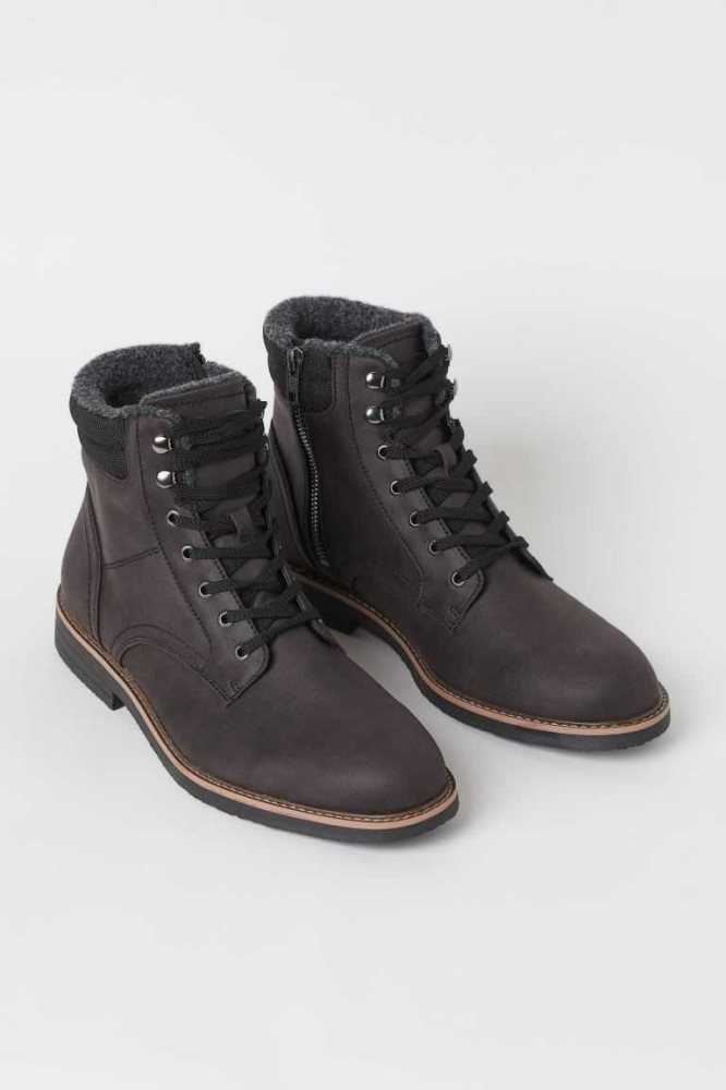 Botas H&M Boots Hombre Negros | 850146OIS