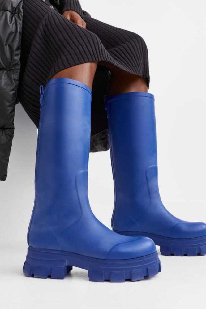 Botas H&M Fornido Rubber Mujer Azules Claro | 320695UCF