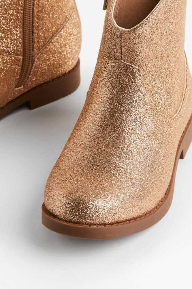 Botas H&M Glittery Niños Dorados | 649230ULP