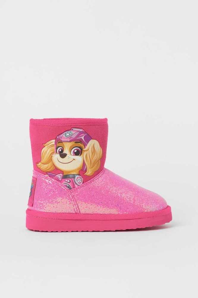 Botas H&M Glittery Printed Niños Morados Claro | 085647UCY