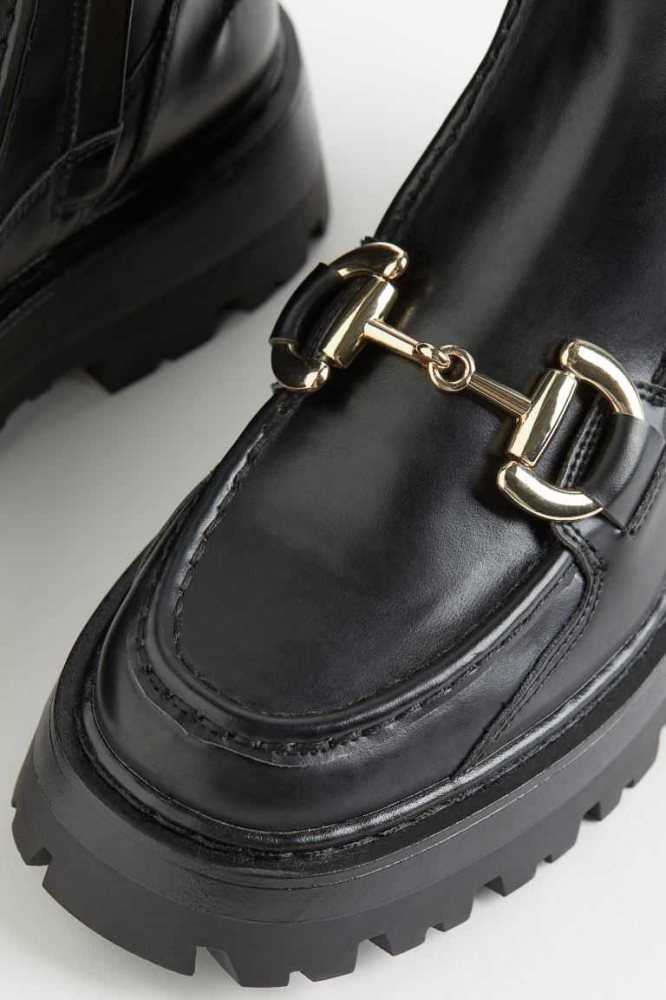 Botas H&M Horsebit Mujer Negros | 810546BID