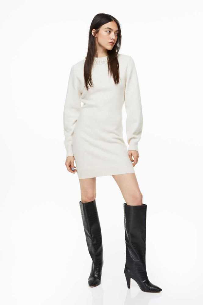 Botas H&M Knee-high Tacón Mujer Negros | 013746DBL