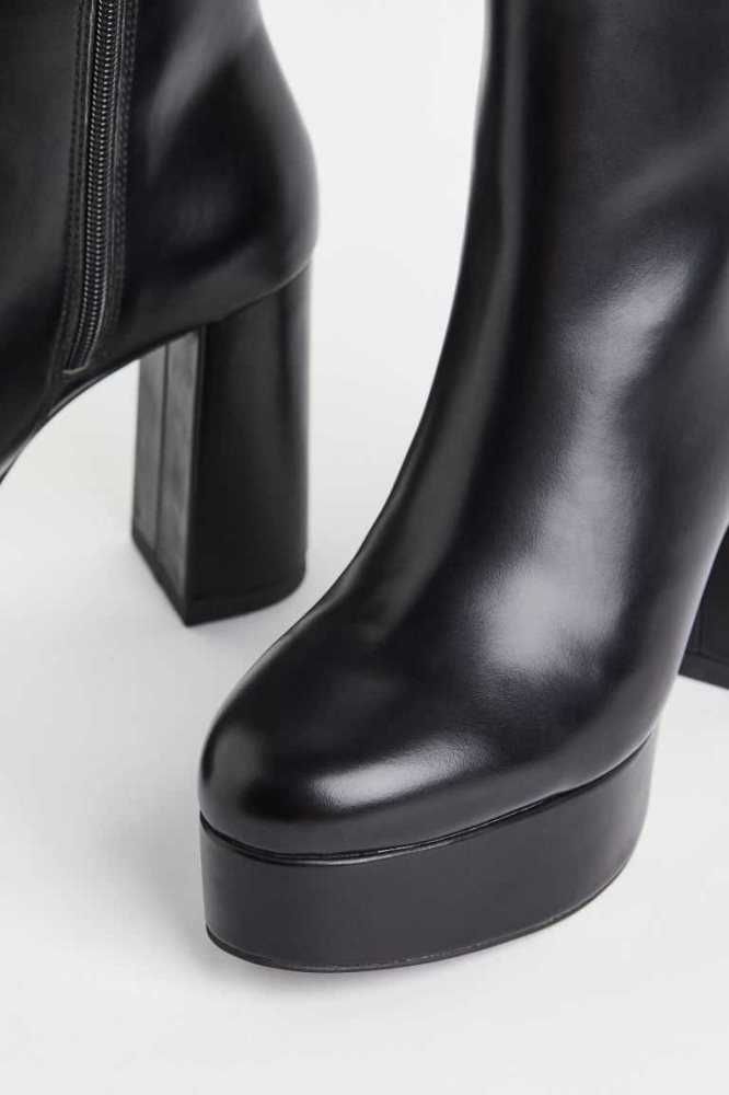 Botas H&M Plataforma Mujer Negros | 643801VJE