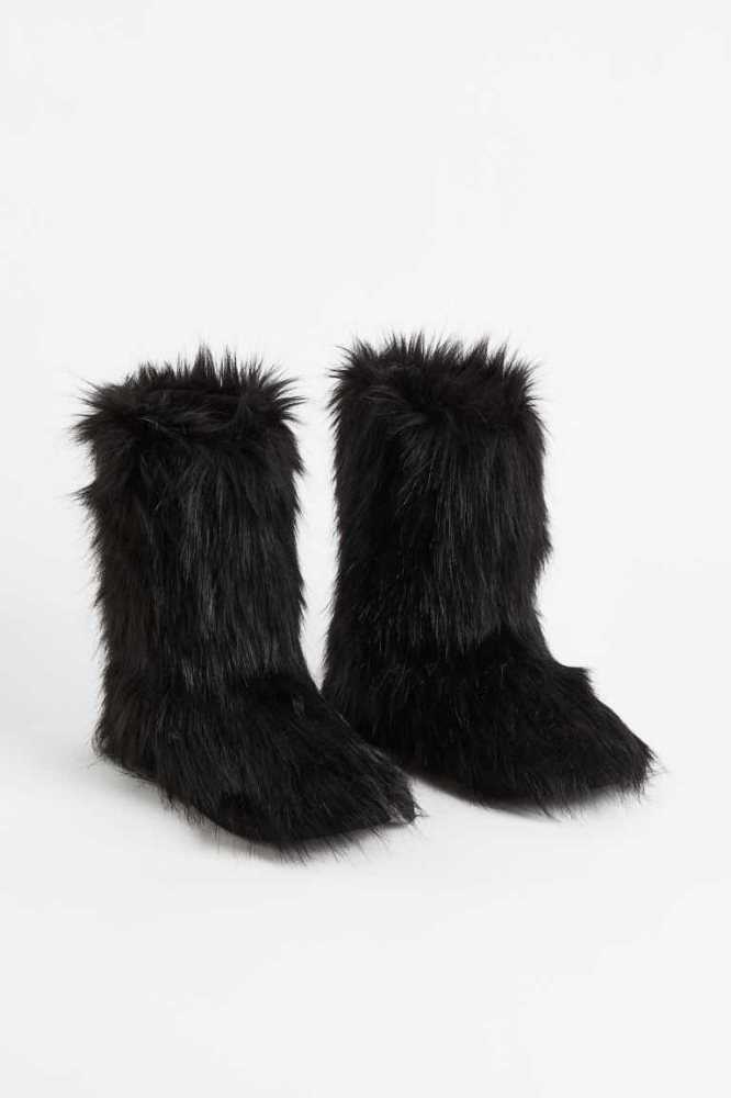 Botas H&M Warm-lined Fluffy Mujer Creme | 026489KFO