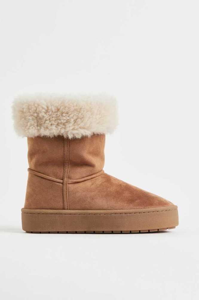 Botas H&M Warm-lined Mujer Marrom | 698172QSW