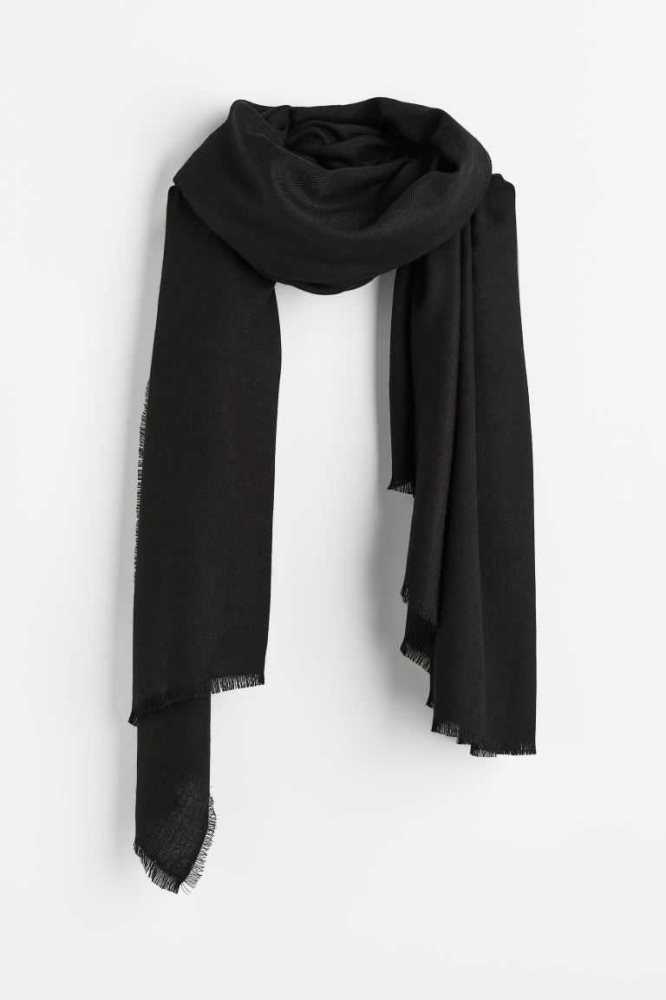 Bufandas H&M Scarf Mujer Negros | 059718PWI