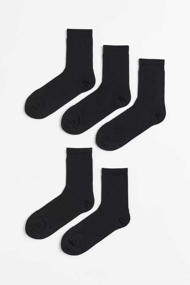 Calcetines H&M 5-pack DryMove sports Hombre Kaki Oscuro Verdes | 384620XJP