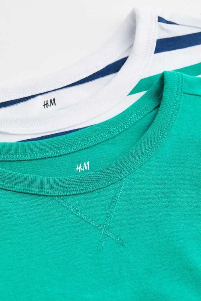 Camisas H&M 2-pack Algodon Niños Azules | 896532TVX