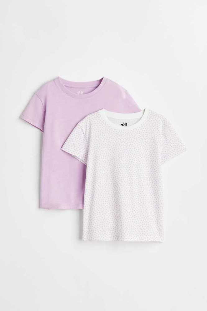 Camisas H&M 2-pack Algodon Niños Morados Claro | 691042QGR