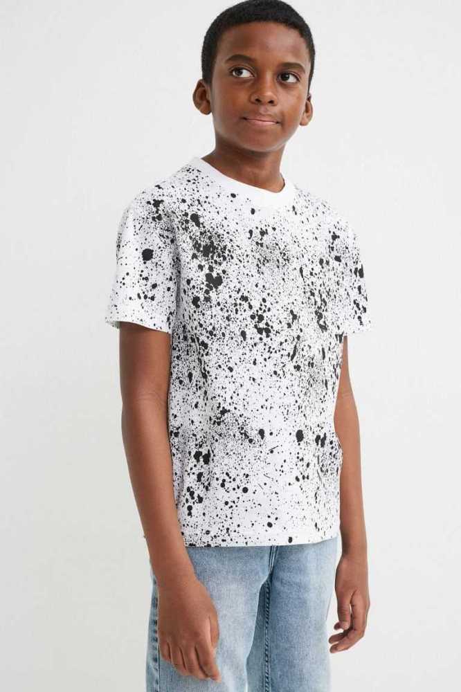 Camisas H&M 2-pack Algodon Niños Negros Blancos | 076219ZYA